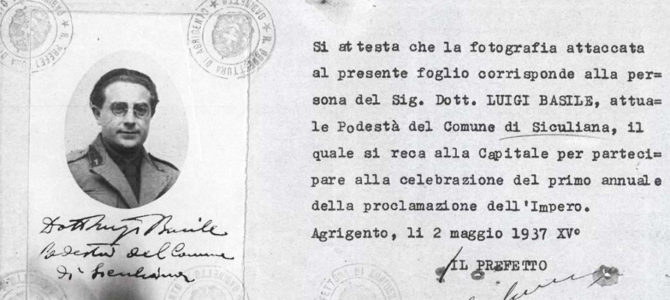 Luigi Basile, documento d’identità