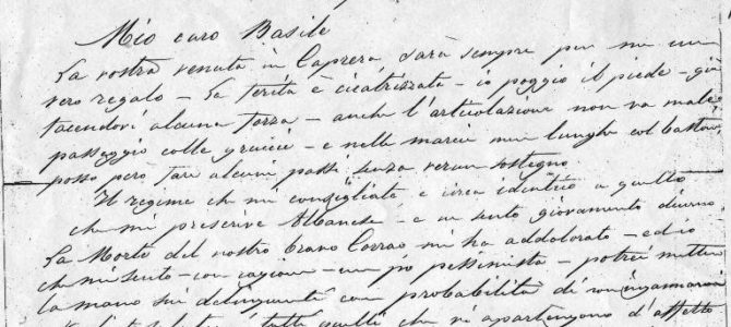 Lettere autografe di Garibaldi a Basile